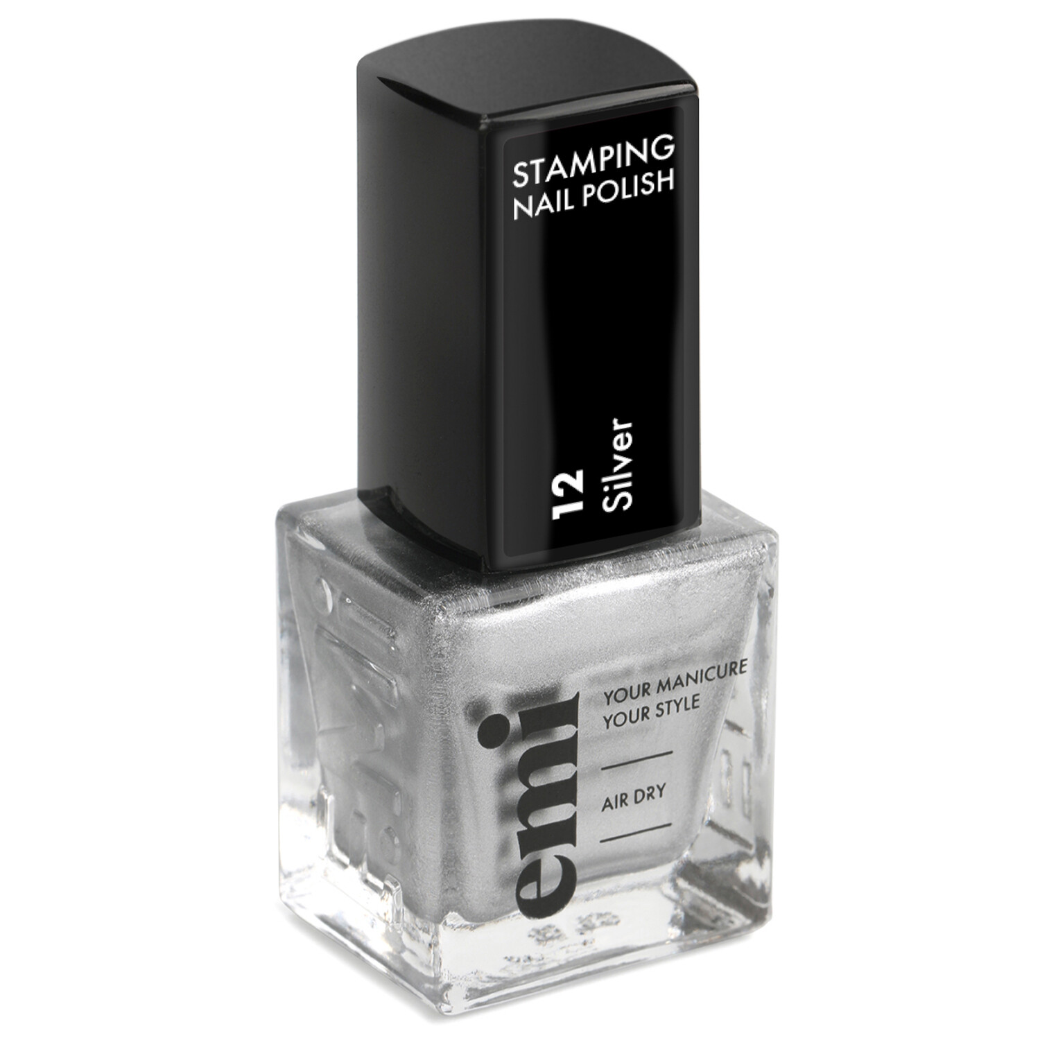 Nail Polish for Stamping #12 Silver, 9 ml.