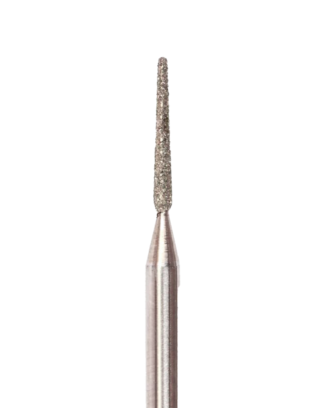Needle cone-shaped diamond coated rotary file, 1,4 mm, Medium abrasiveness
