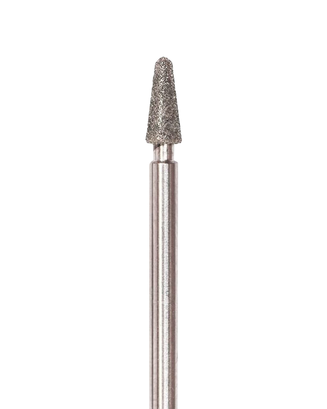 Rounded, cone-shaped diamond coated rotary file, 3 mm, Medium abrasiveness