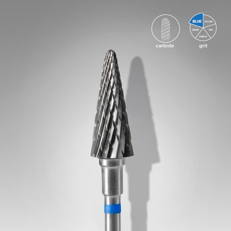 Carbide nail drill bit cone blue EXPERT head diameter 6 mm  working part 14 mm