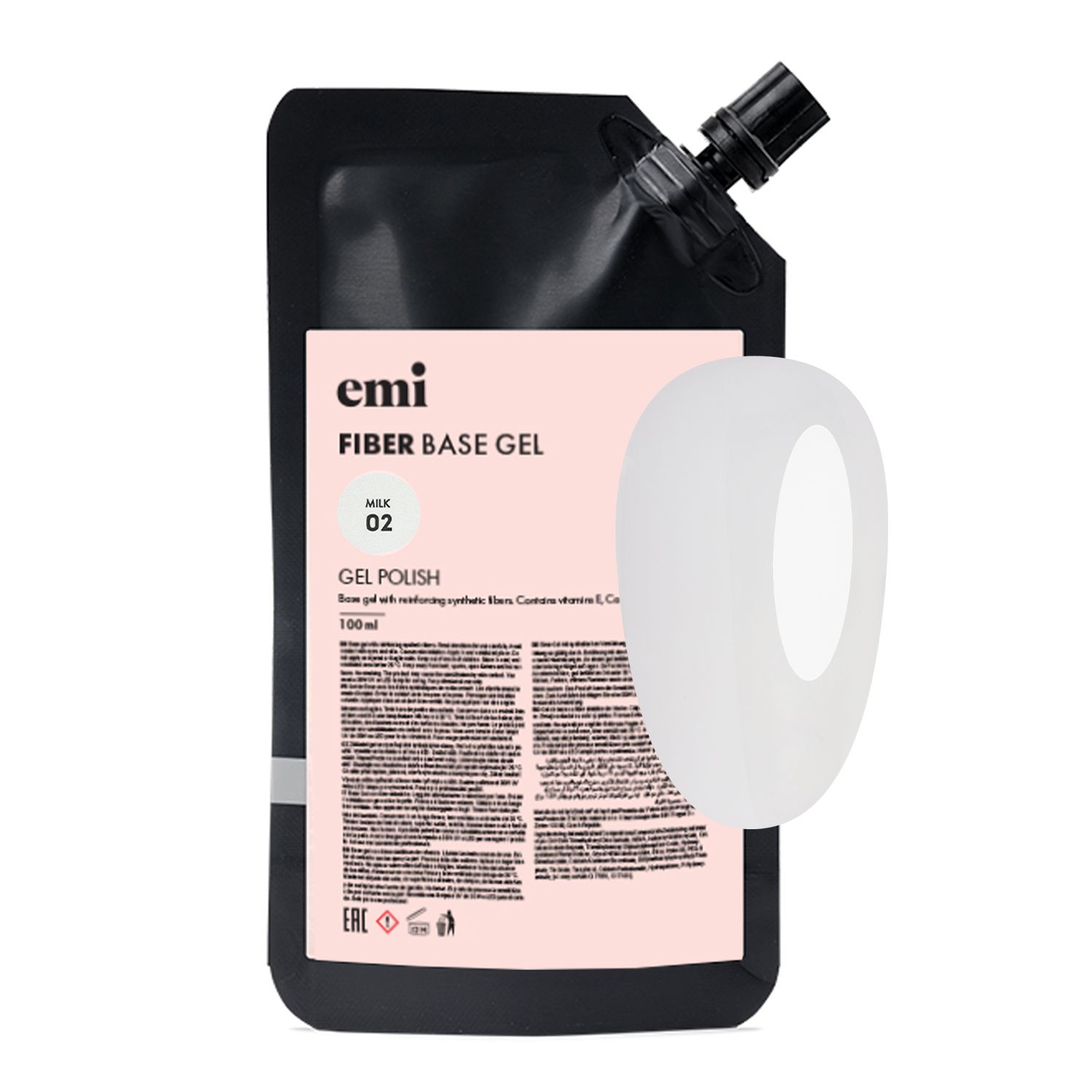 E.MiLac Fiber Base Gel Milk #2, 100 ml.