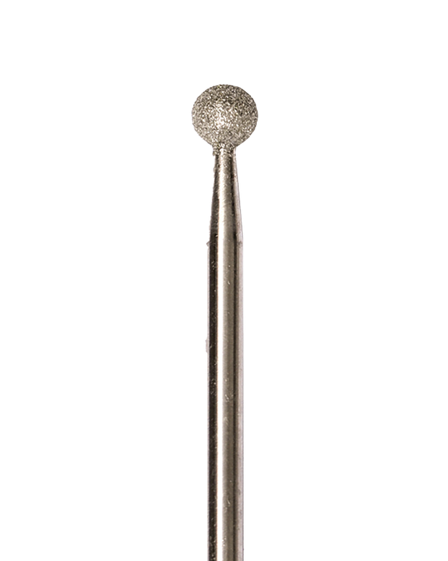Ball-Shaped Diamond Coated Rotary File, 4 mm, Fine abrasiveness