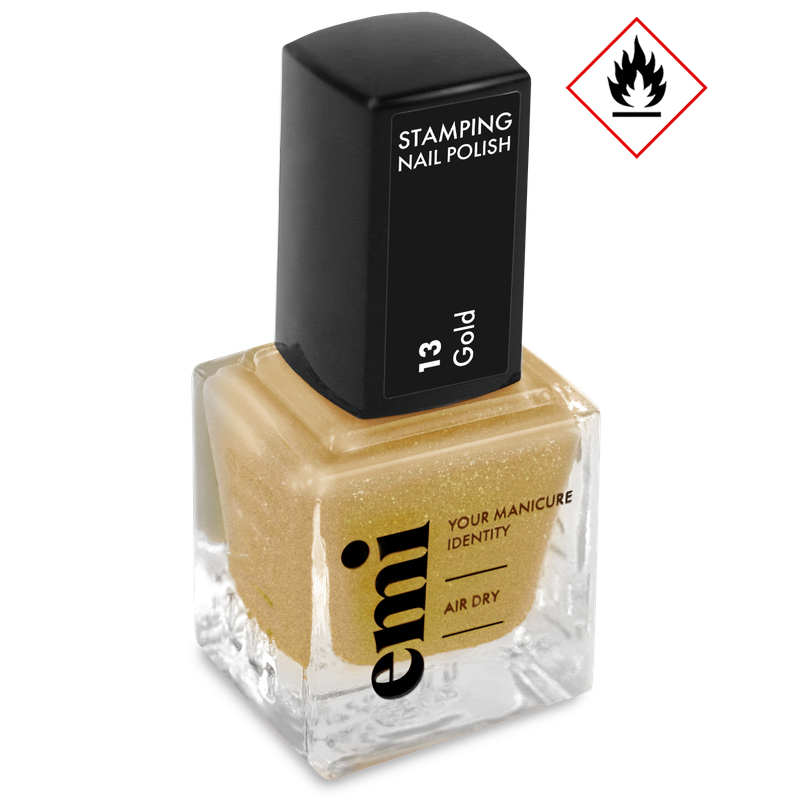 Nail Polish for Stamping #13 Gold, 9 ml.