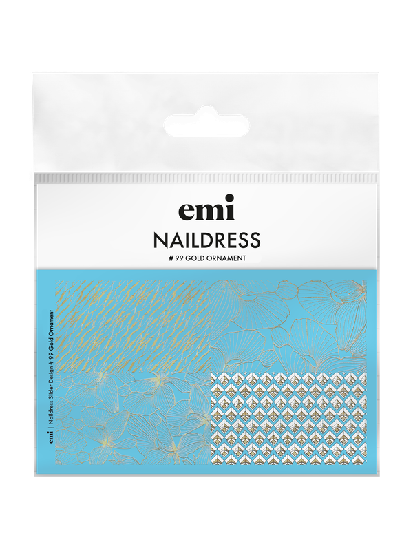 Naildress Slider Design #99 Gold Ornament