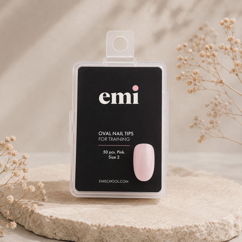 Pink Tips Oval, 50 pcs