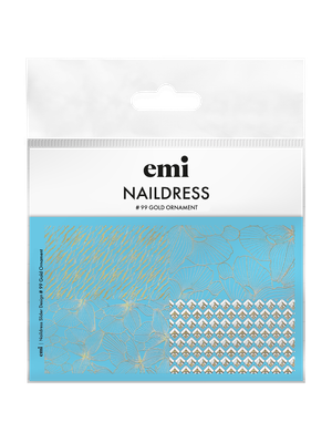 Naildress Slider Design #99 Gold Ornament