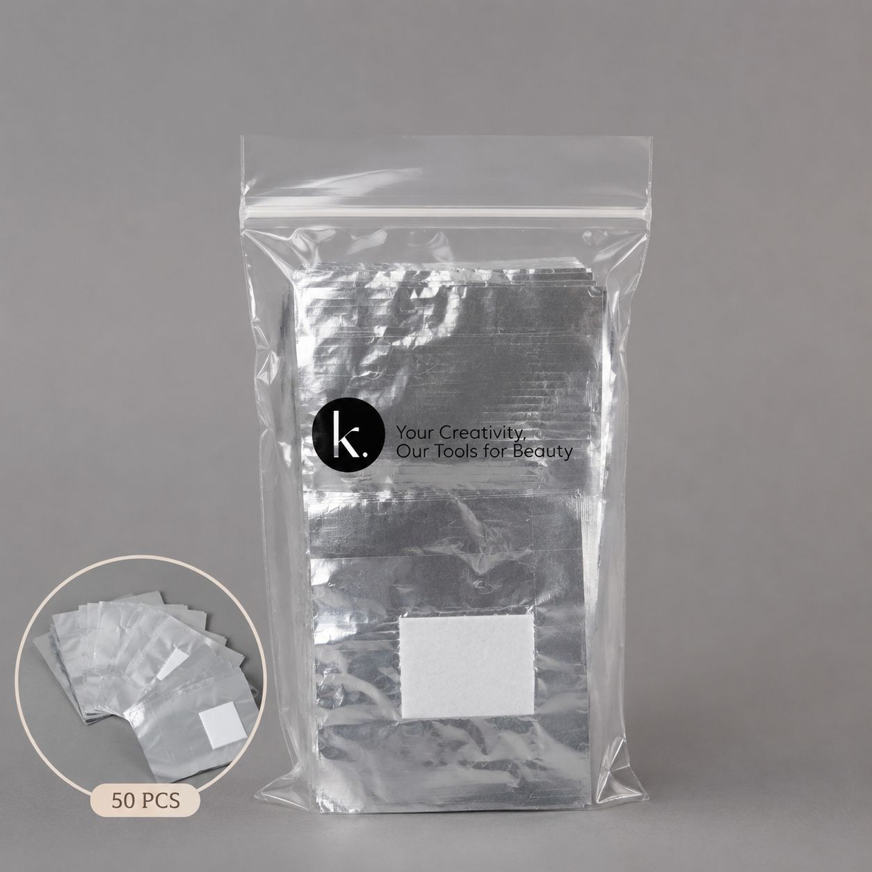 Removal Foil Wraps for Gel Polish, 50 pcs