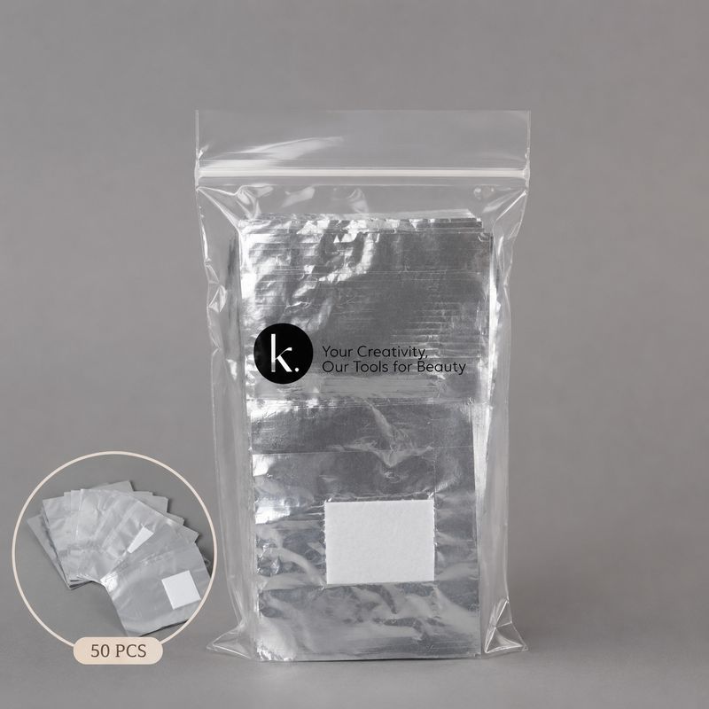 Removal Foil Wraps for Gel Polish, 50 pcs