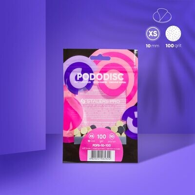 Disposable files on a soft foam layer for pedicure disc PODODISC XS EXPERT 100 grit (50 pcs)