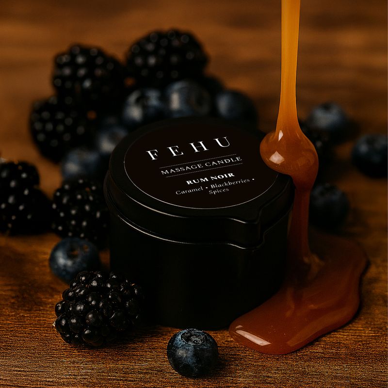 Massage Candle Rum Noir, 30 g.