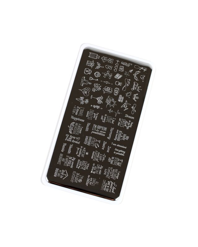 Stamping plate #8 Affirmations