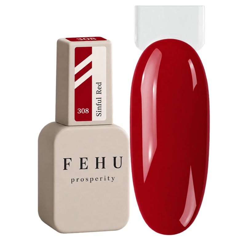 Gel Polish #308 Sinful Red, 12 ml.