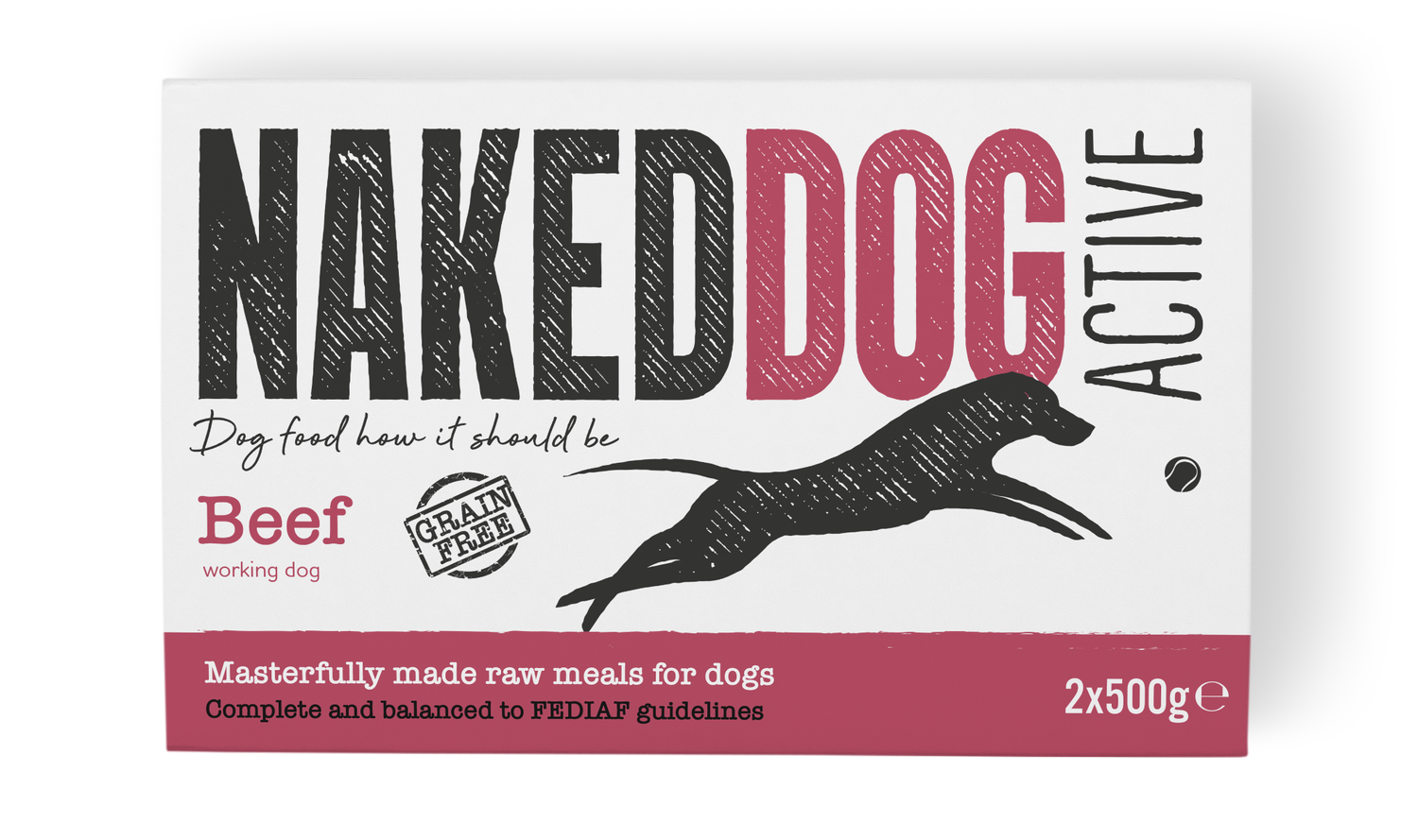 Naked Dog Active Beef 2x500g