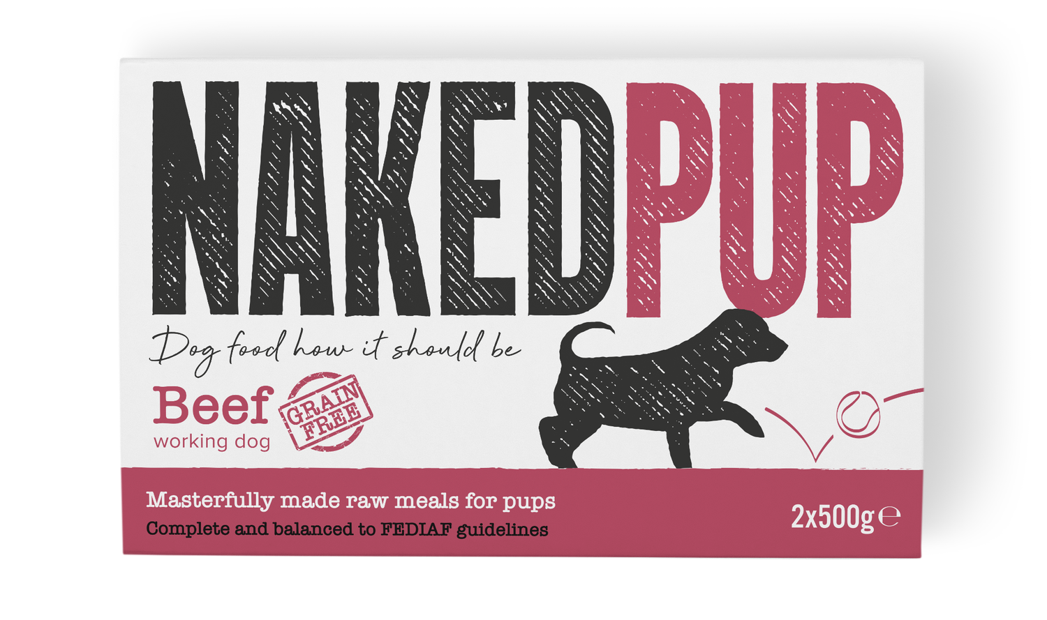 Naked Dog Pup Beef 2x 500g