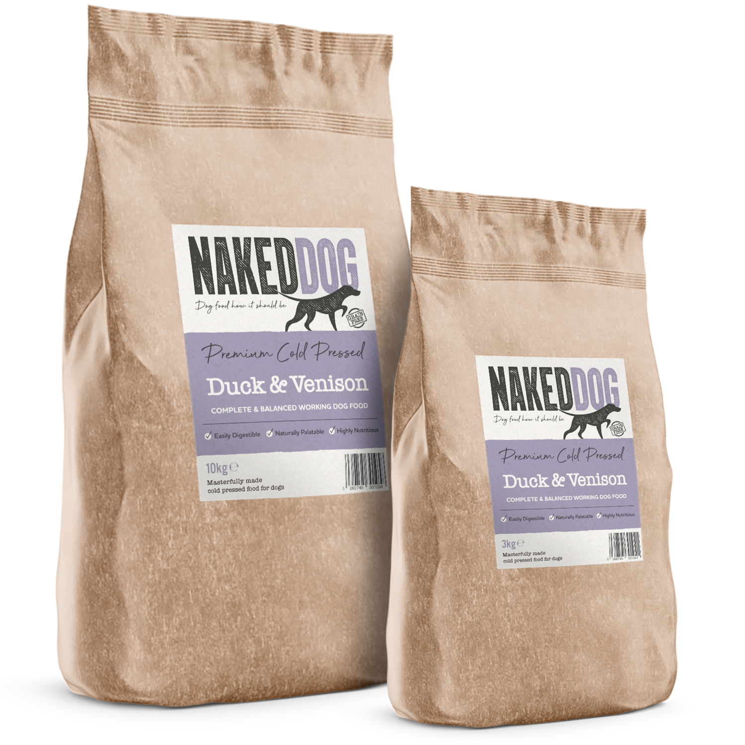 Naked Dog Cold Pressed- Duck & Venison 3kg