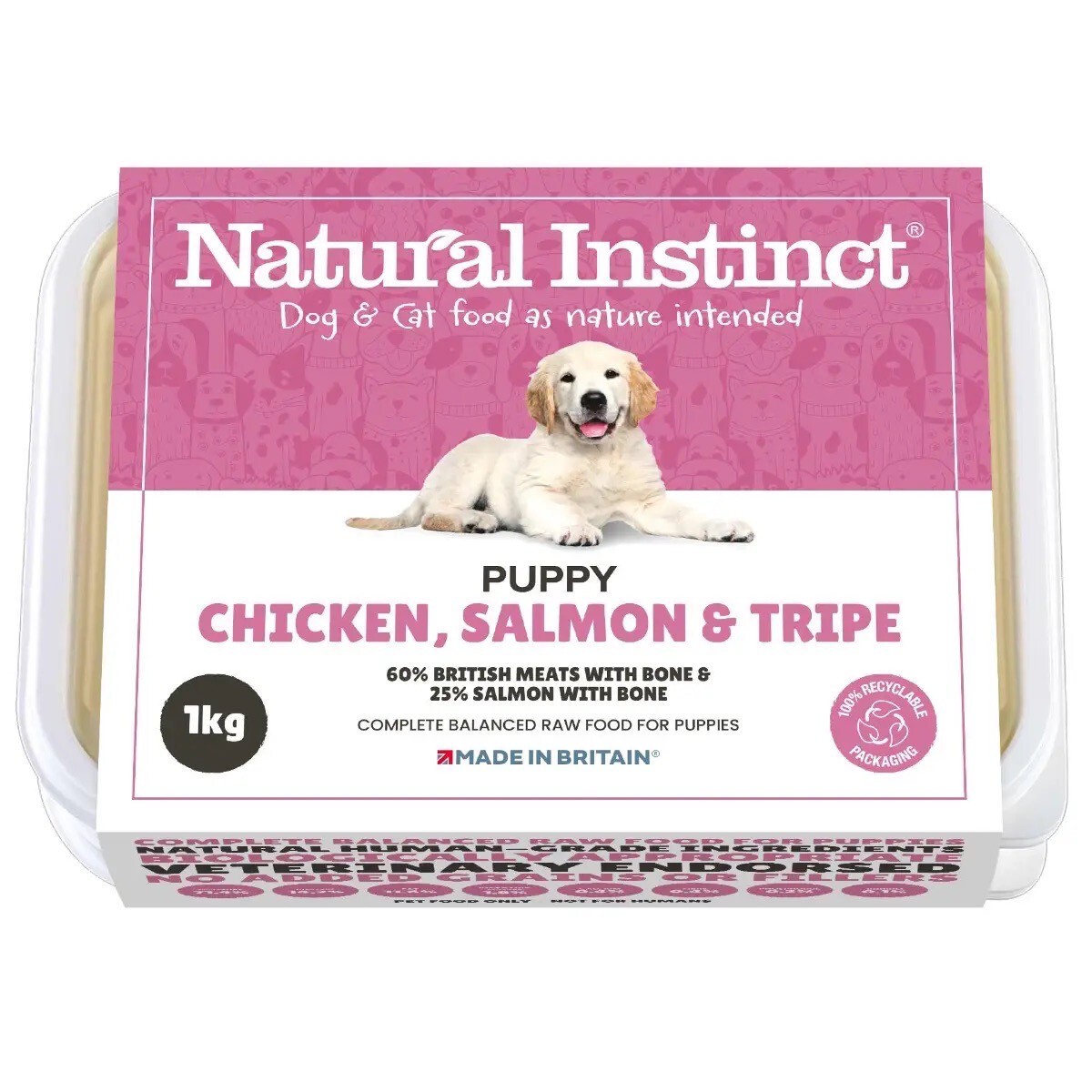 Natural Instinct Chicken,Salmon & Tripe 2x500g