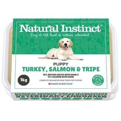 Natural Instinct Puppy Turkey, Salmon & Tripe 2x 500g