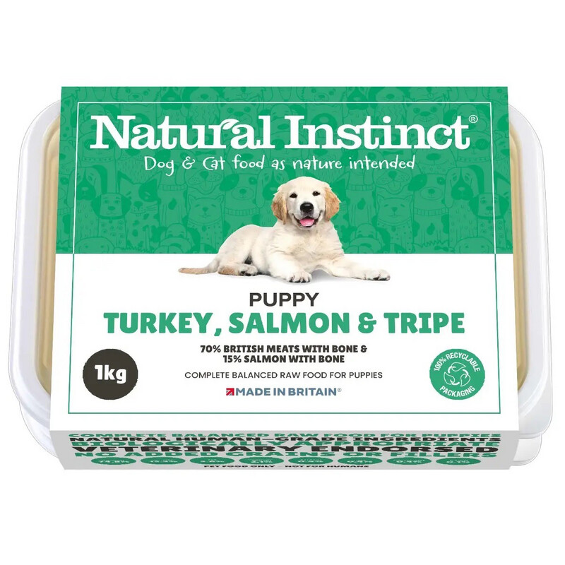 Natural Instinct Puppy Turkey, Salmon & Tripe 2x 500g