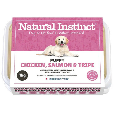 Natural Instinct Puppy Chicken, Salmon & Tripe 2x500g