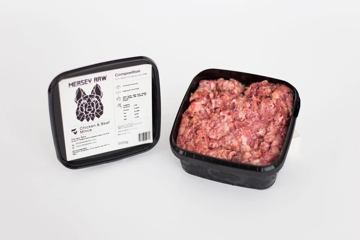 Mersey Raw Chicken & Beef 80-10-10 500g