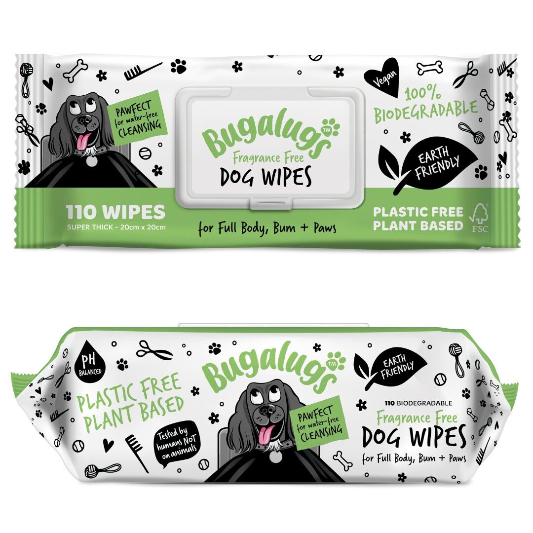 Bugalugs Fragrance Free wipes 110