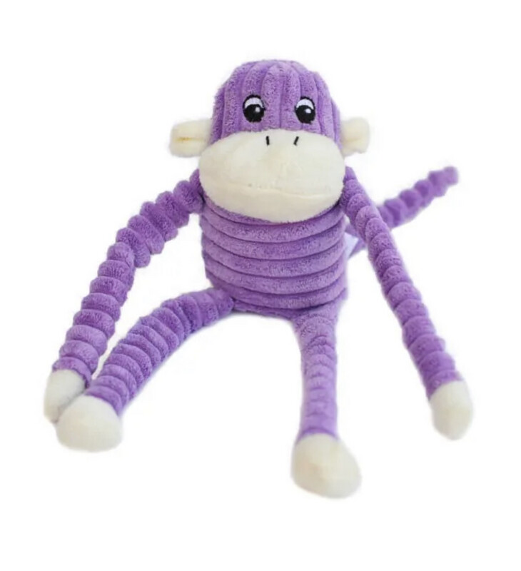 Zippypaws Spencer the Crinkle Monkey Small Purple