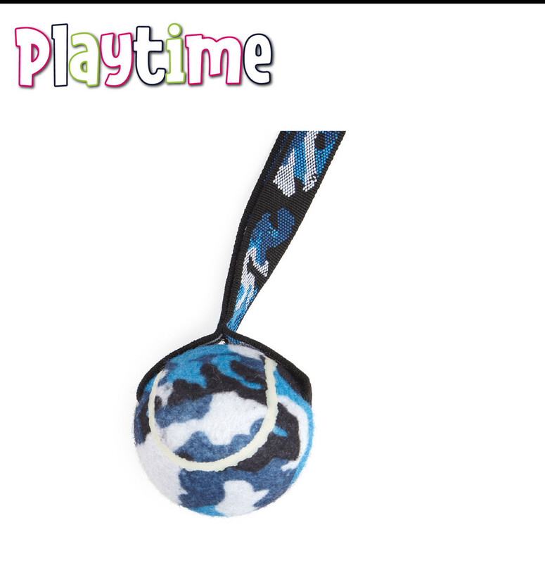 Ancol Playtime Tennis Ball With Strap