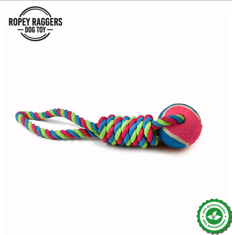 Ancol Ropey Ragged Ball Coil Toy