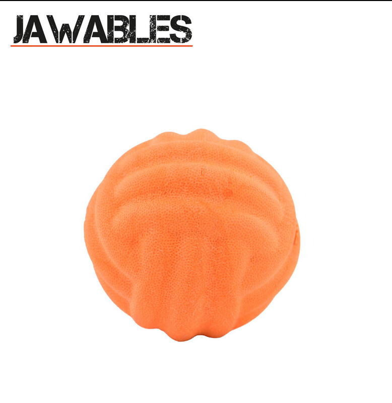 Ancol Tough Ribbed Ball Orange