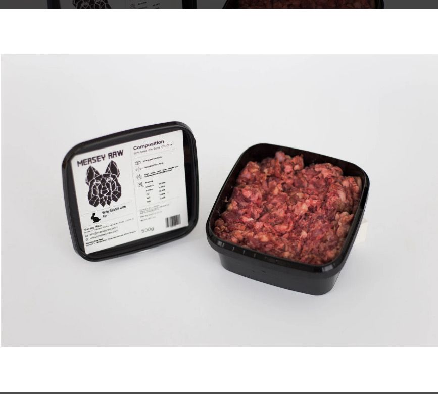 Mersey Raw Wild Rabbit With Fur 500g