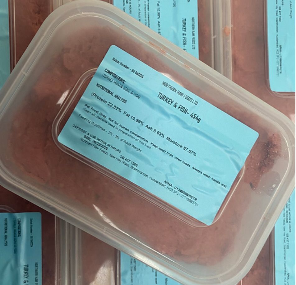 Northern Raw Feeds Turkey & Fish 454g