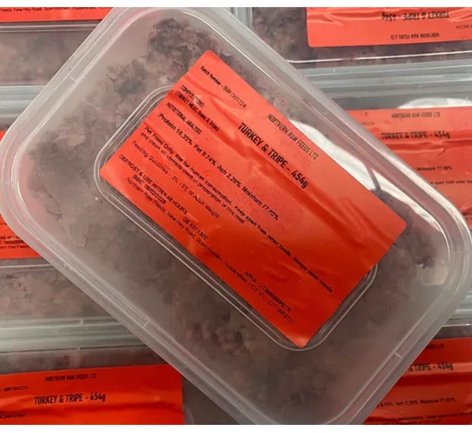 Northern Raw Feeds Turkey & Tripe 454g
