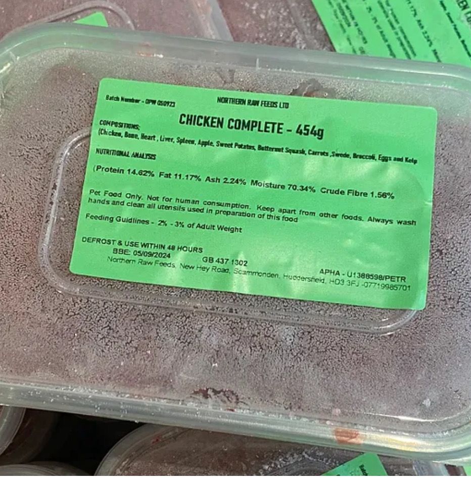 Northern Raw Feeds Chicken Complete 454g