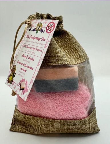 Tilly & Family Natural Dog Shampoo Bar - Rose & Vanilla 70g