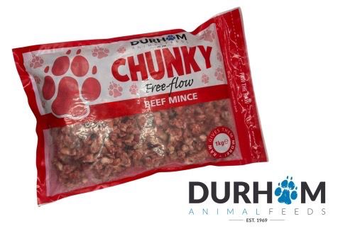 Durham Animal Feeds Chunky Free Flow Mince- Beef 1kg