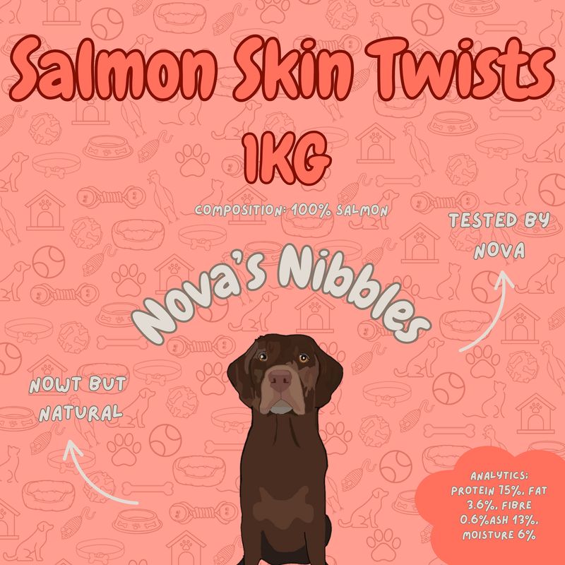 Salmon Skin Twists 1kg