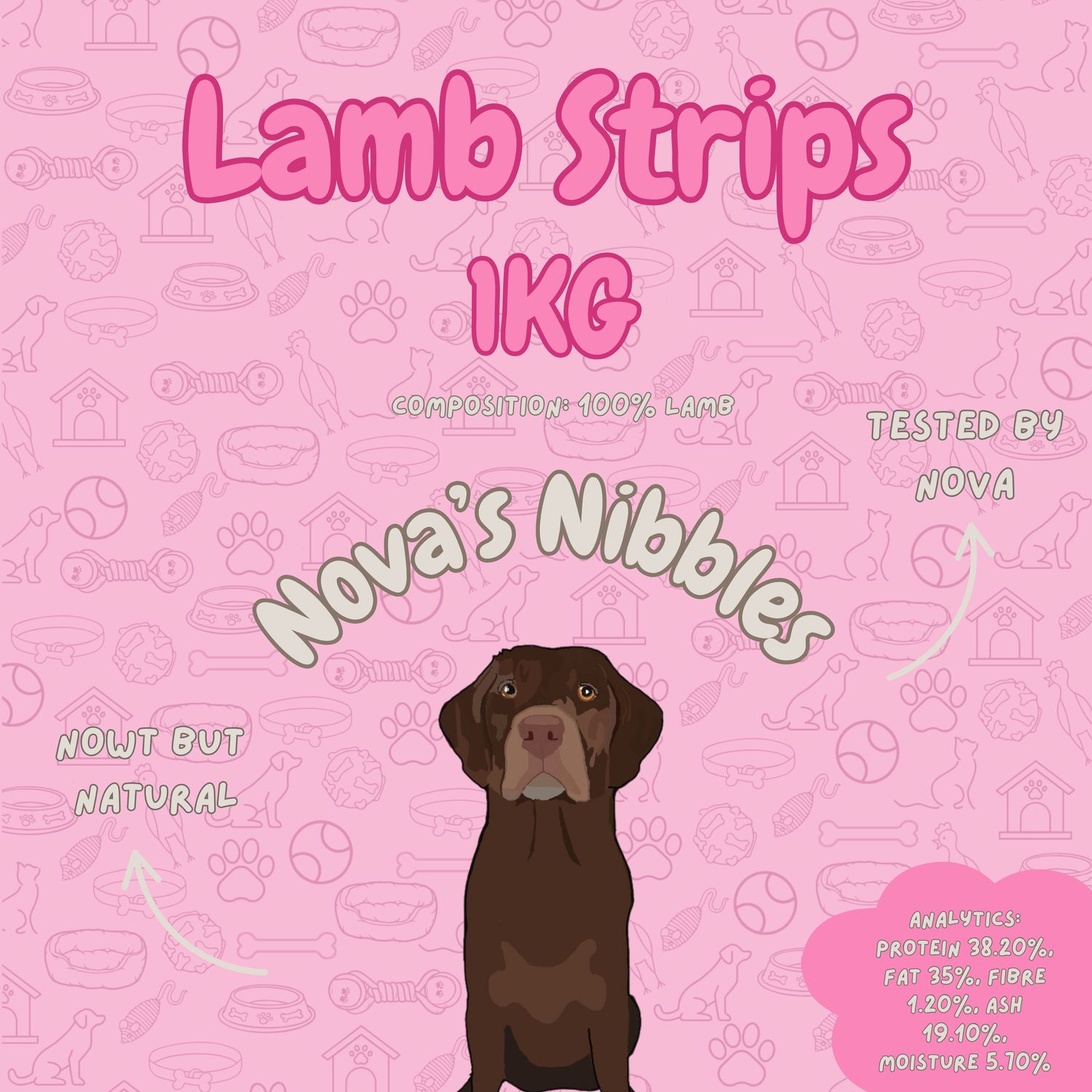 Lamb Meat Strips 1kg