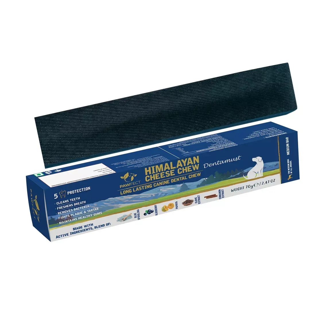 Pawfect Foods Himalayan Cheese Chew with Blueberry & Papaya Medium 70g