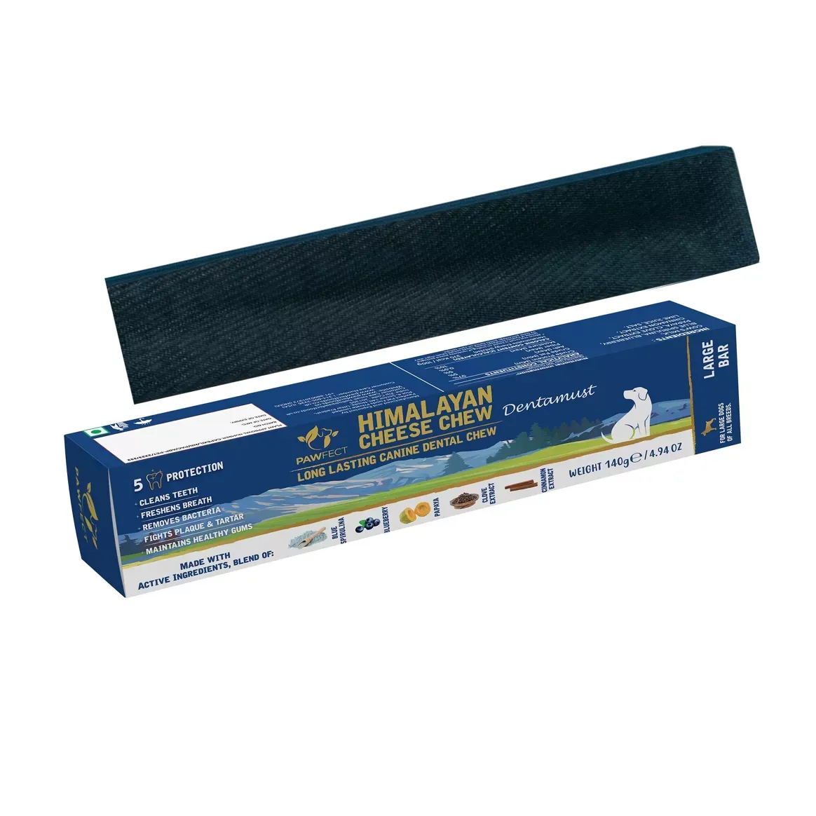 Pawfect Food Himalayan Cheese Chew with Blueberry & Papaya- 140g Large