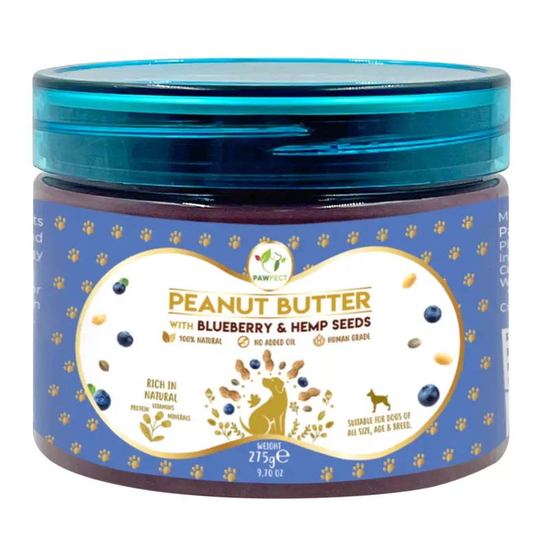 Pawfect Food Peanut Butter with Blueberries & Hempseeds 275g