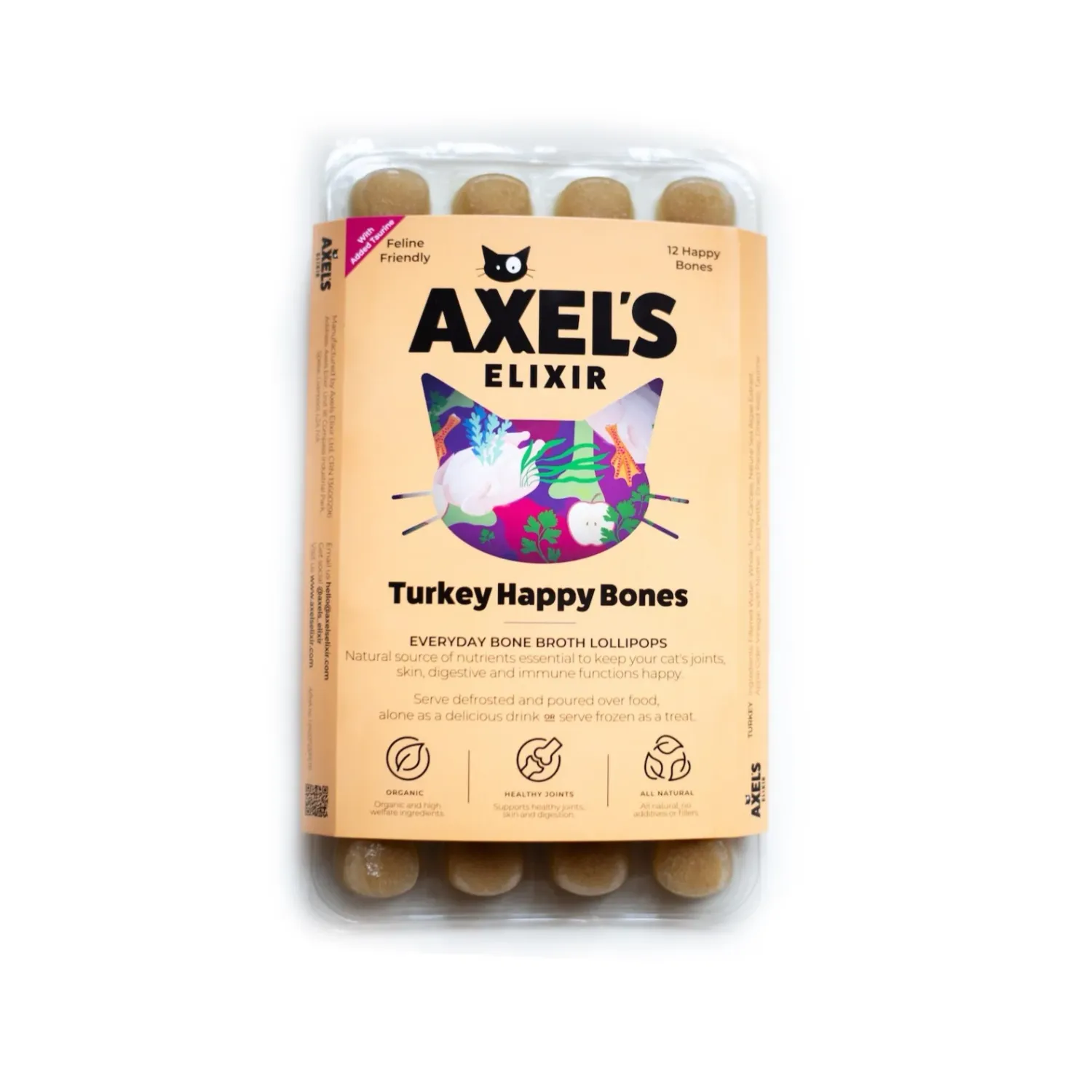 Axel's Elixir Turkey Happy Bones for Cats Axel's Elixir Turkey Happy Bones for Cats