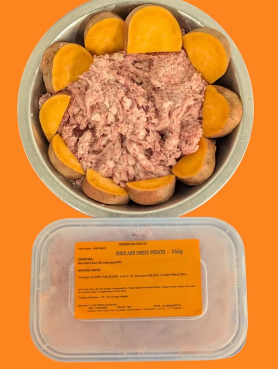 Northern Raw Feeds Duck & Sweet potato 454g