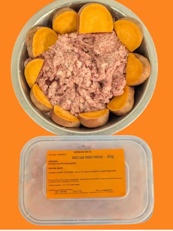 Northern Raw Feeds Duck & Sweet potato 454g