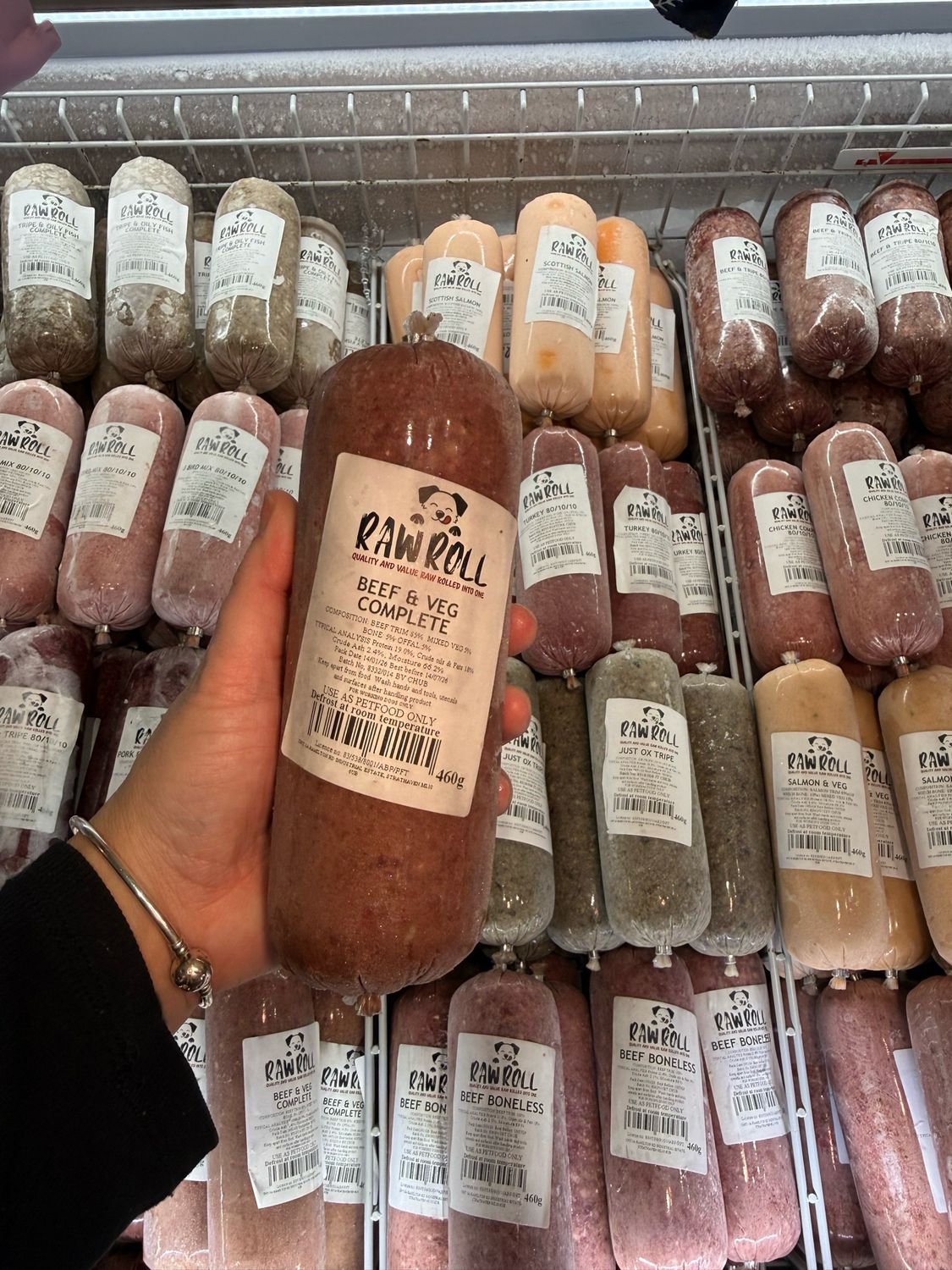 Just Natural Raw Roll- Beef & Veg Complete 460g