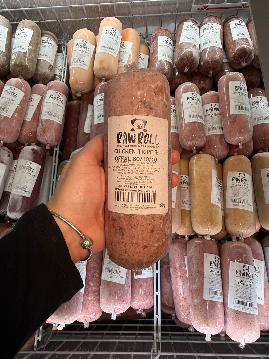 Just Natural Raw Roll- Chicken, Tripe & Offal 460g