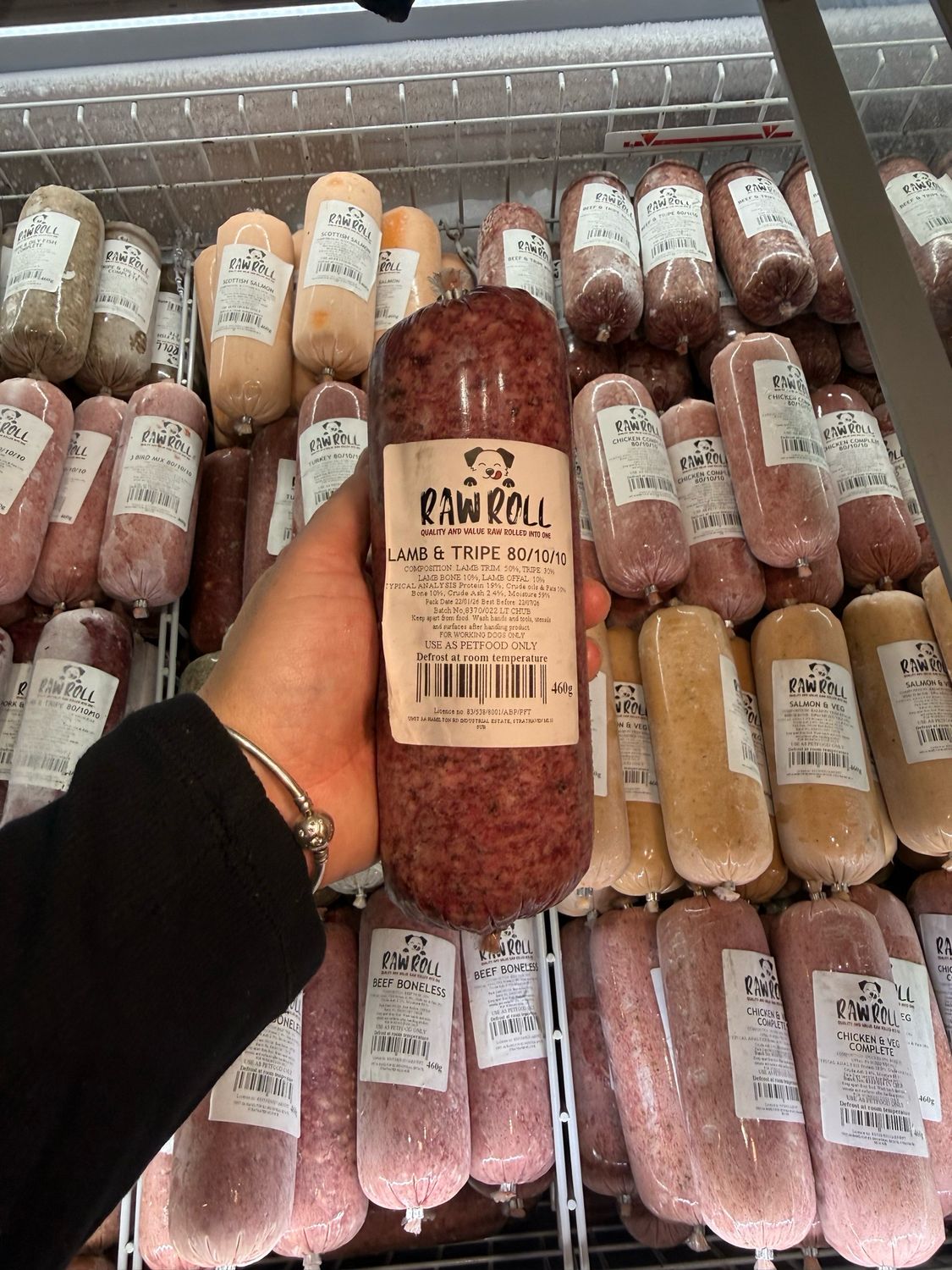 Just Natural Raw Roll - Lamb & Tripe 80/10/10 460g