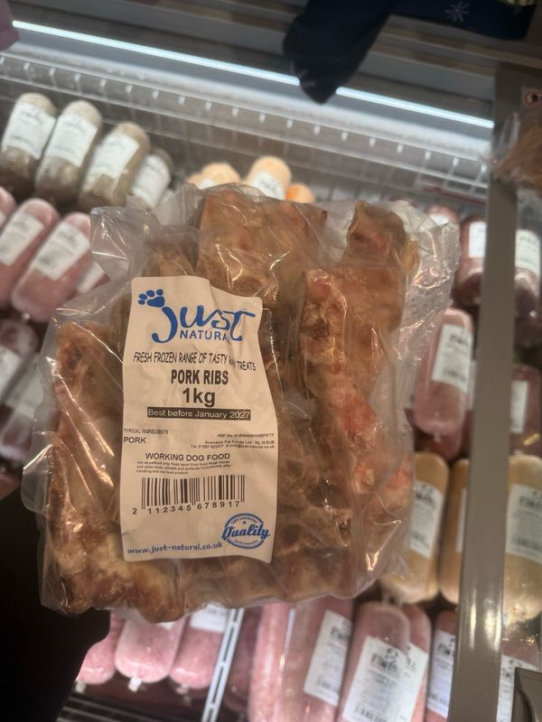 Just Natural Raw Pork Ribs 1kg