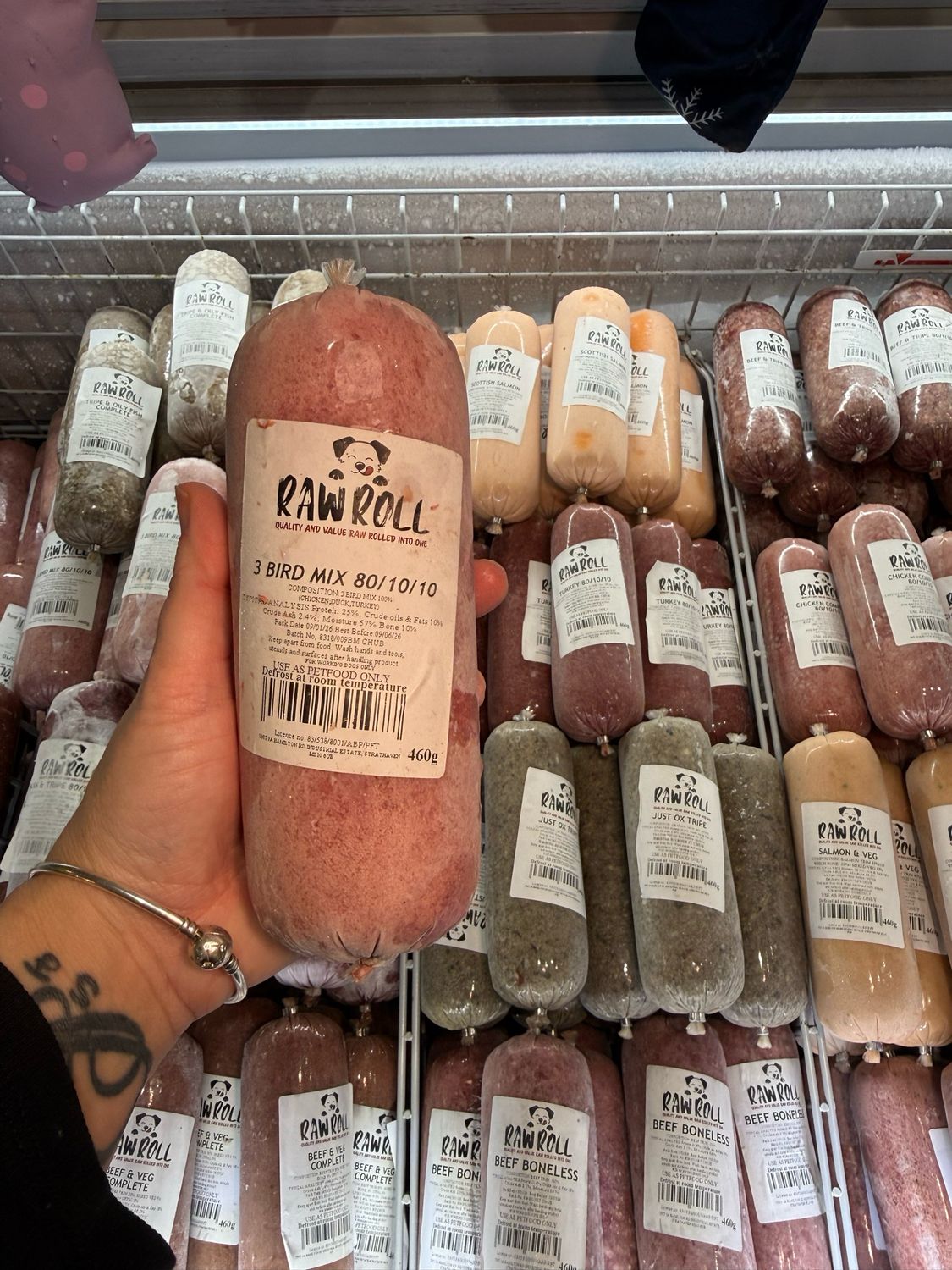 Just Natural Raw Roll 3 Bird Mix 80/10/10- 460g