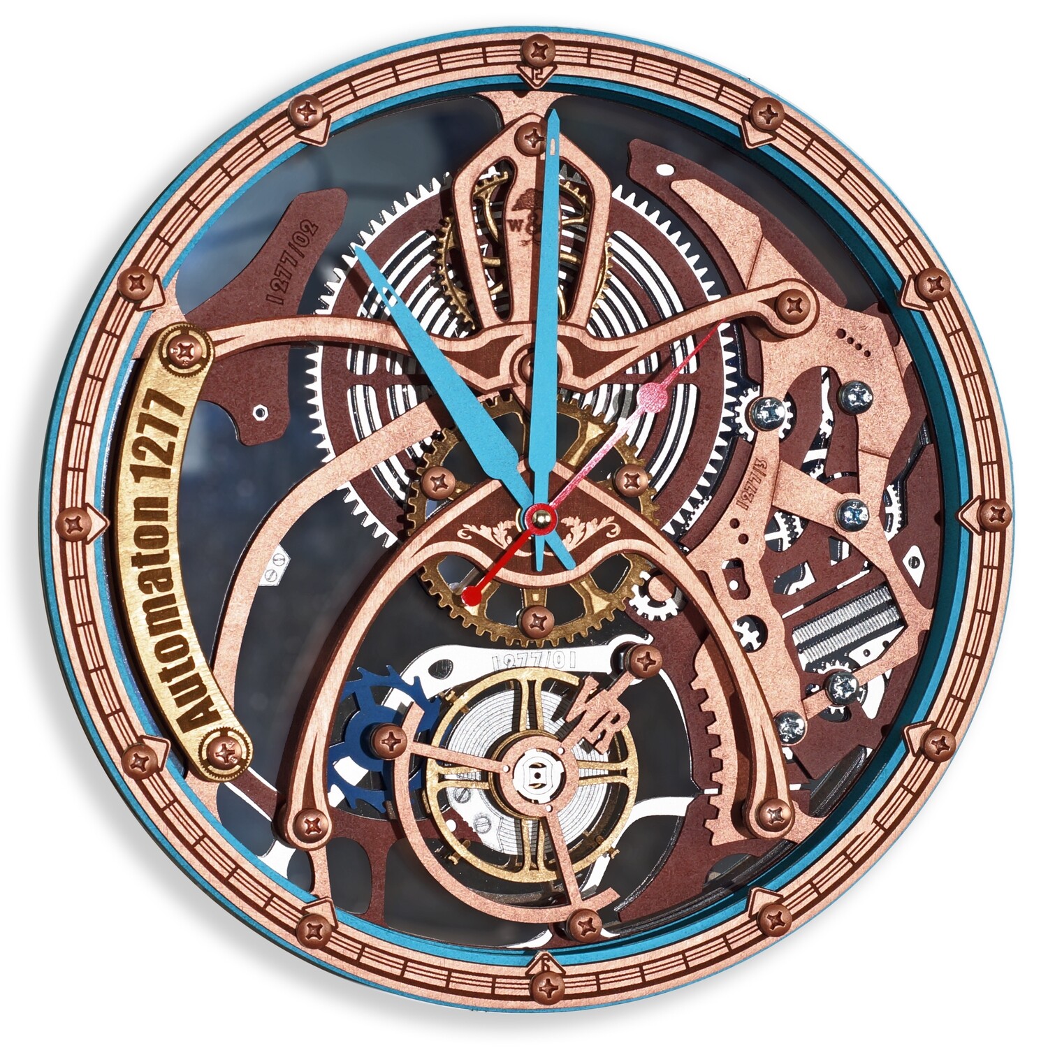 Часы настенные Автоматон 1277 Медь с Бирюзой