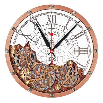 Часы настенные Автоматон Bite 1695 Белые с Медью